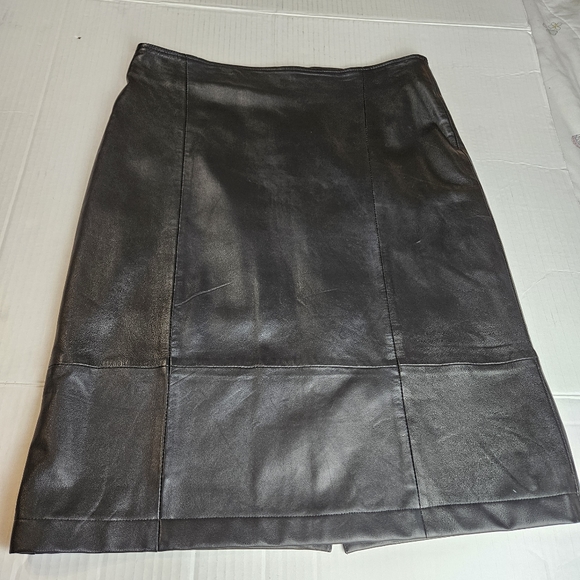 Dresses & Skirts - LEATHER 9000 Women Fierce Chocolate Geniune Leather Skirt Size 12